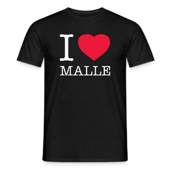 I LOVE MALLE - Männer T-Shirt - Schwarz - Vorne - AI Model Male 178 light (178cm)