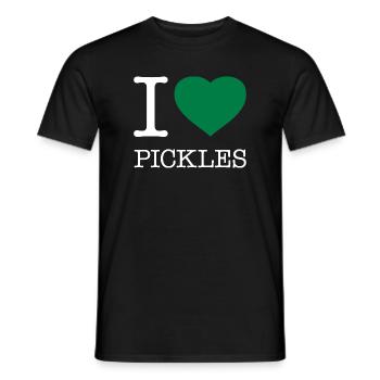 I LOVE PICKLES - Männer T-Shirt - Schwarz - Vorne - AI Model Male 178 light (178cm)