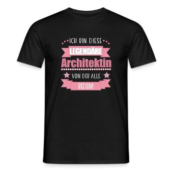 Lustiger Spruch für Architektin – Geschenkidee - Männer T-Shirt - Schwarz - Vorne - AI Model Male 178 light (178cm)