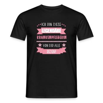 Lustiger Spruch für Krankenpflegerin – Geschenk - Männer T-Shirt - Schwarz - Vorne - AI Model Male 178 light (178cm)