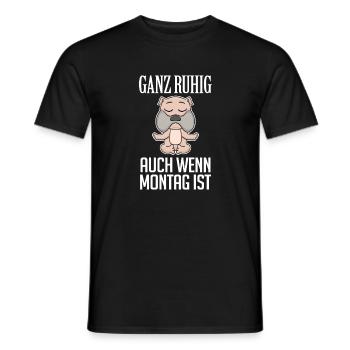 Montag - Männer T-Shirt - Schwarz - Vorne - AI Model Male 178 light (178cm)