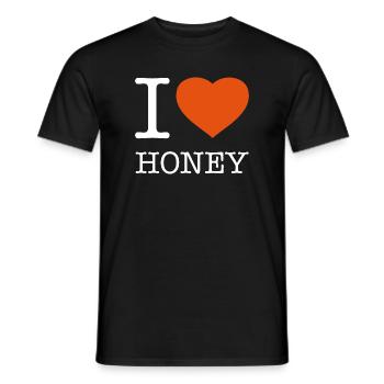 J’AIME LE MIEL - T-shirt homme - noir - Devant - AI Model Male 178 light (178cm)