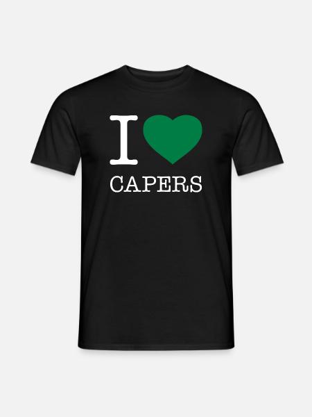 I LOVE CAPERS Kapern - Men's T-Shirt - black
