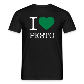I LOVE PESTO - Männer T-Shirt - Schwarz - Vorne - AI Model Male 178 light (178cm)