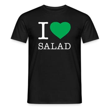 I LOVE SALAD - Men's T-Shirt - black - Front - AI Model Male 178 light (178cm)