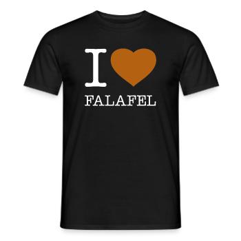 I LOVE FALAFEL - Men's T-Shirt - black - Front - AI Model Male 178 light (178cm)