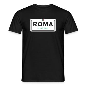 Rom Ortsschild - Männer T-Shirt - Schwarz - Vorne - AI Model Male 178 light (178cm)