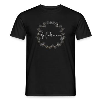La vie trouve un chemin, Pissenlit - T-shirt homme - noir - Devant - AI Model Male 178 light (178cm)