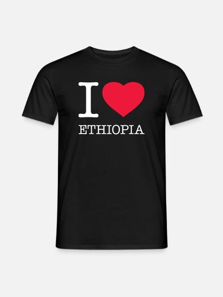 I LOVE ETHIOPIA Äthopien - Men's T-Shirt - black