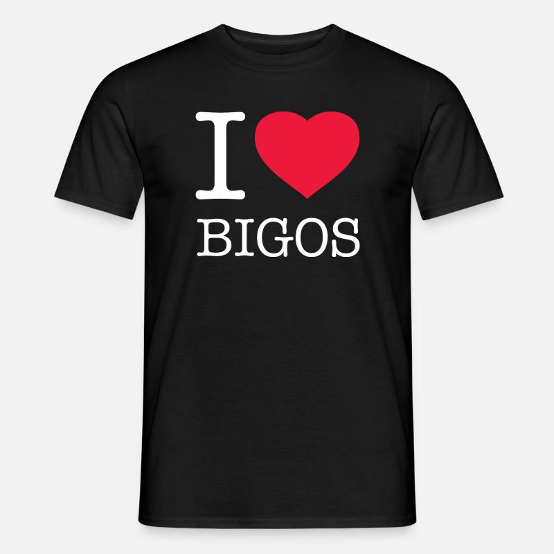 I LOVE BIGOS - Männer T-Shirt - Schwarz