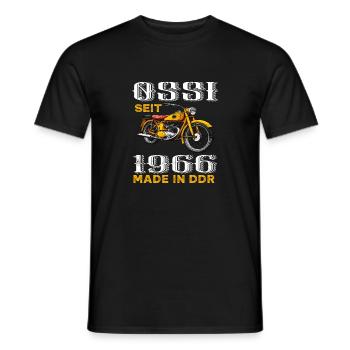 1966 Ossi Ostdeutschland DDR Geburtstag Spruch - Männer T-Shirt - Schwarz - Vorne - AI Model Male 178 light (178cm)