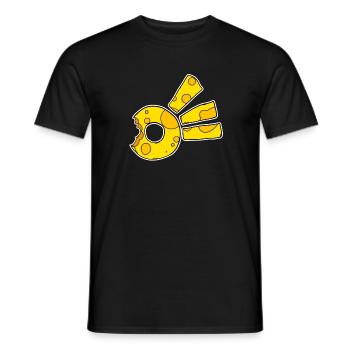 Cheese Comet Symbol - Men's T-Shirt - black - Front - AI Model Male 178 light (178cm)