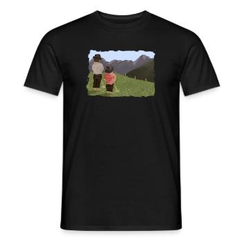 Biesler mit Aussicht - Männer T-Shirt - Schwarz - Vorne - AI Model Male 178 light (178cm)