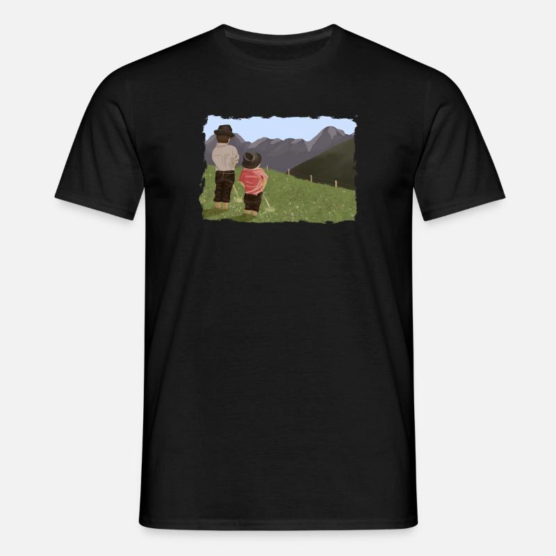 Biesler mit Aussicht - Männer T-Shirt - Schwarz