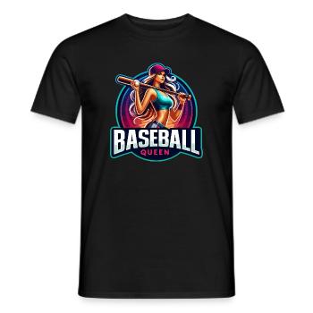 Baseball-Königin Weibliche Athletin Design - Männer T-Shirt - Schwarz - Vorne - AI Model Male 178 light (178cm)