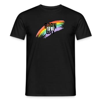 Né pour célébrer la diversité queer - T-shirt homme - noir - Devant - AI Model Male 178 light (178cm)