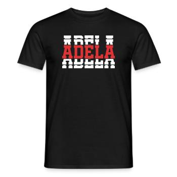 T-Shirt Adelia T-Shirt Geschenkidee gestapelter Text - Männer T-Shirt - Schwarz - Vorne - AI Model Male 178 light (178cm)