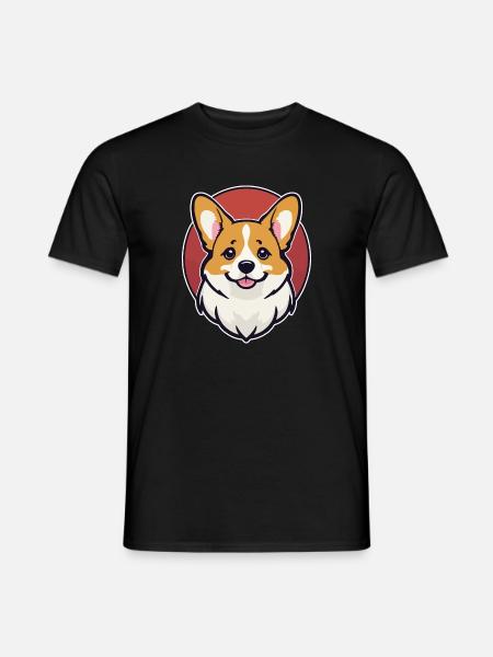 Corgi - Männer T-Shirt - Schwarz