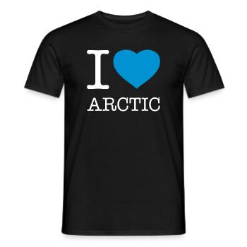 J’ADORE L’ARCTIQUE - T-shirt homme - noir - Devant - AI Model Male 178 light (178cm)