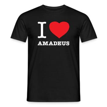 J’ADORE AMADEUS - T-shirt homme - noir - Devant - AI Model Male 178 light (178cm)