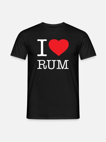 I LOVE RUM - Men's T-Shirt - black