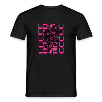 LOVE U PINK - T-shirt homme - noir - Devant - AI Model Male 178 light (178cm)