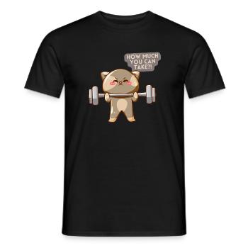 Motivation de l’entraînement Cat Brave - T-shirt homme - noir - Devant - AI Model Male 178 light (178cm)