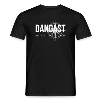 Koordinaten Dangast - Männer T-Shirt - Schwarz - Vorne - AI Model Male 178 light (178cm)