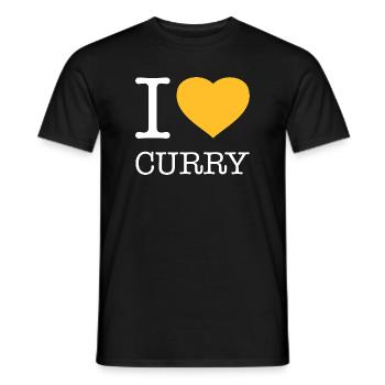 I LOVE CURRY - Männer T-Shirt - Schwarz - Vorne - AI Model Male 178 light (178cm)