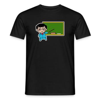 Lehrer Job Angestellter Erfolg Vorgesetzter Arbeit - Männer T-Shirt - Schwarz - Vorne - AI Model Male 178 light (178cm)