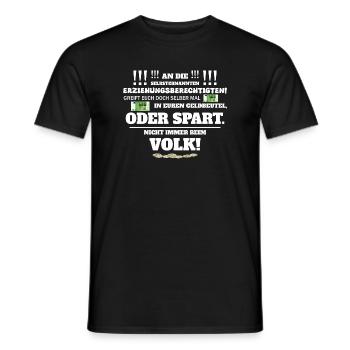 Nicht immer vom Volk - Männer T-Shirt - Schwarz - Vorne - AI Model Male 178 light (178cm)
