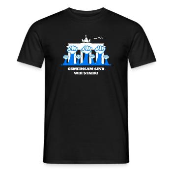 Ensemble, nous sommes forts - T-shirt homme - noir - Devant - AI Model Male 178 light (178cm)
