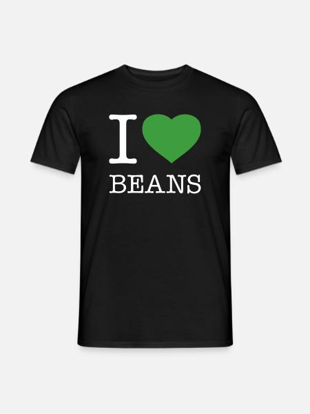 I LOVE BEANS Bohnen - Men's T-Shirt - black