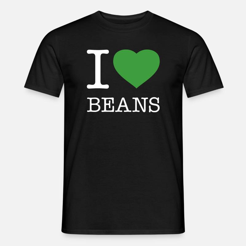 J’AIME LES HARICOTS Bohnen - T-shirt homme - noir