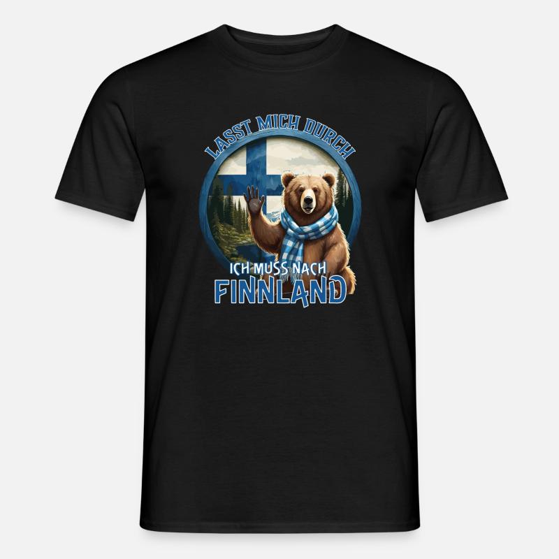 Finnland - Lasst mich Durch - Männer T-Shirt - Schwarz