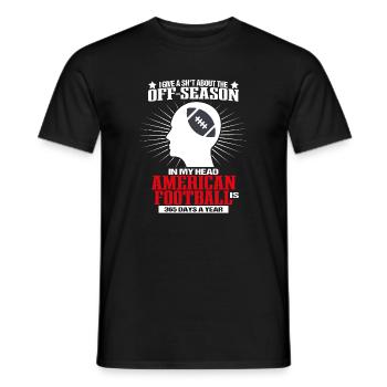American Football Star USA Sport Off-Season - Männer T-Shirt - Schwarz - Vorne - AI Model Male 178 light (178cm)