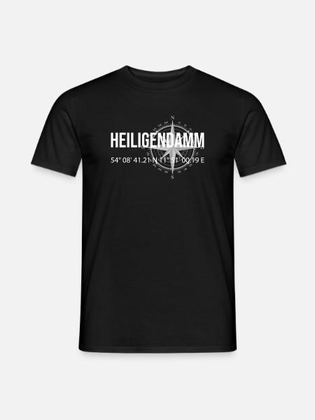 Koordinaten Heiligendamm - Männer T-Shirt - Schwarz