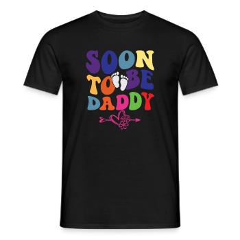 promotrd d’être papa, nouveau papa grossesse - T-shirt homme - noir - Devant - AI Model Male 178 light (178cm)