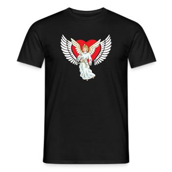 Âme d’ange coeur ailes ciel réincarnation - T-shirt homme - noir - Devant - AI Model Male 178 light (178cm)
