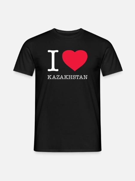 J’AIME LE KAZAKHSTAN Kasachstan - T-shirt homme - noir