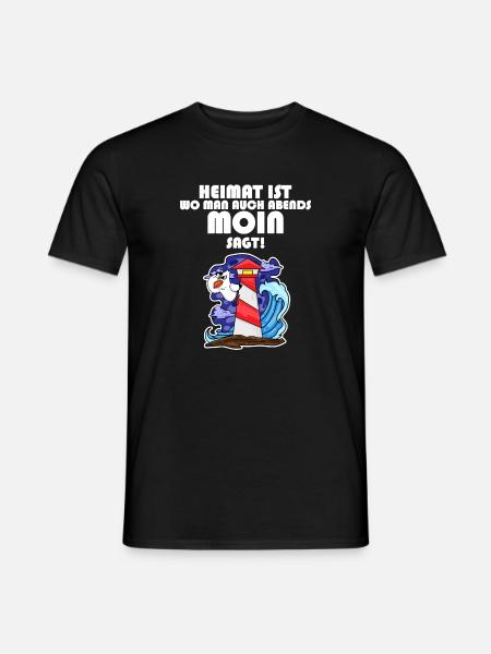 Nordsee Spruch - Männer T-Shirt - Schwarz