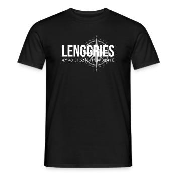 Koordinaten Lenggries - Männer T-Shirt - Schwarz - Vorne - AI Model Male 178 light (178cm)