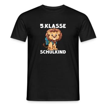 5 Klasse Löwe Schulkind Fünftklässler Löwen - Männer T-Shirt - Schwarz - Vorne - AI Model Male 178 light (178cm)