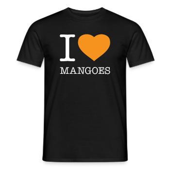 I LOVE MANGOES Mangos - Männer T-Shirt - Schwarz - Vorne - AI Model Male 178 light (178cm)