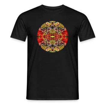 Nature Mandala Paysage Sous-marin - T-shirt homme - noir - Devant - AI Model Male 178 light (178cm)