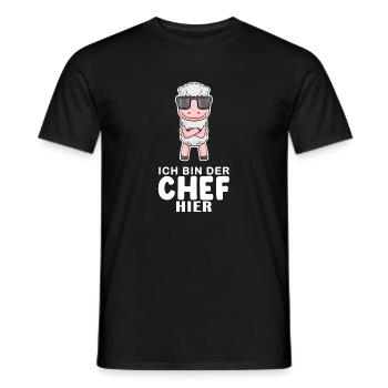 Schaf - Männer T-Shirt - Schwarz - Vorne - AI Model Male 178 light (178cm)