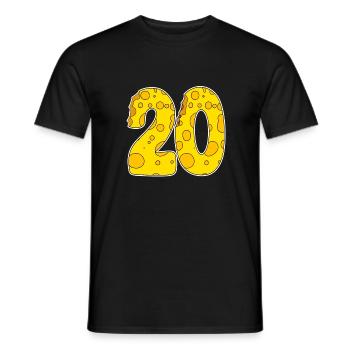 20 Years of Lustig Cheese - Men's T-Shirt - black - Front - AI Model Male 178 light (178cm)