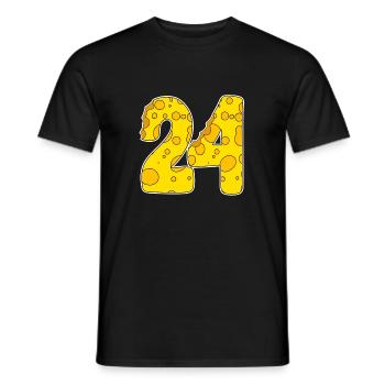 24 ans Lustig Käse - T-shirt homme - noir - Devant - AI Model Male 178 light (178cm)