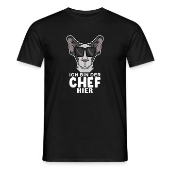 Chef Spruch Anführer Hund - Männer T-Shirt - Schwarz - Vorne - AI Model Male 178 light (178cm)