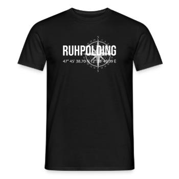 Koordinaten Ruhpolding - Männer T-Shirt - Schwarz - Vorne - AI Model Male 178 light (178cm)